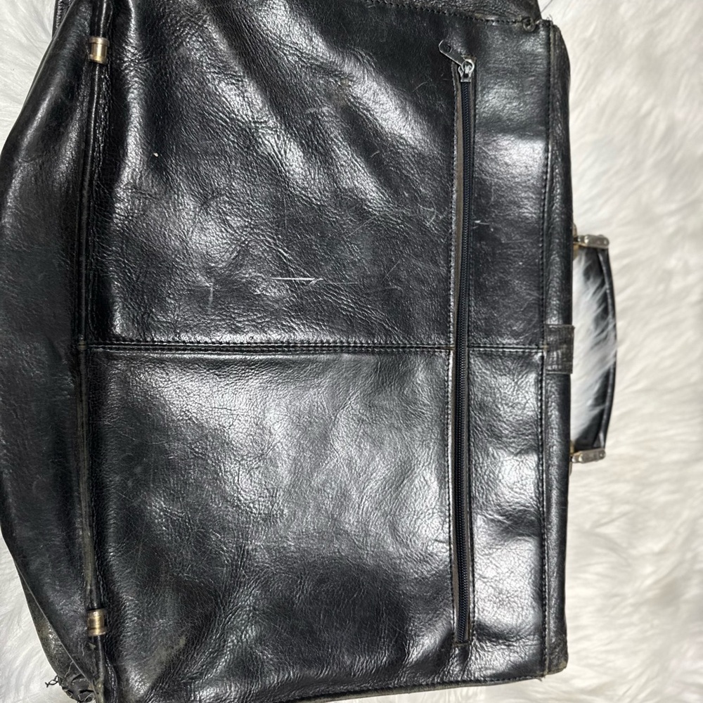 Vintage Bond Street Ltd. Black Leather Briefcase Bag